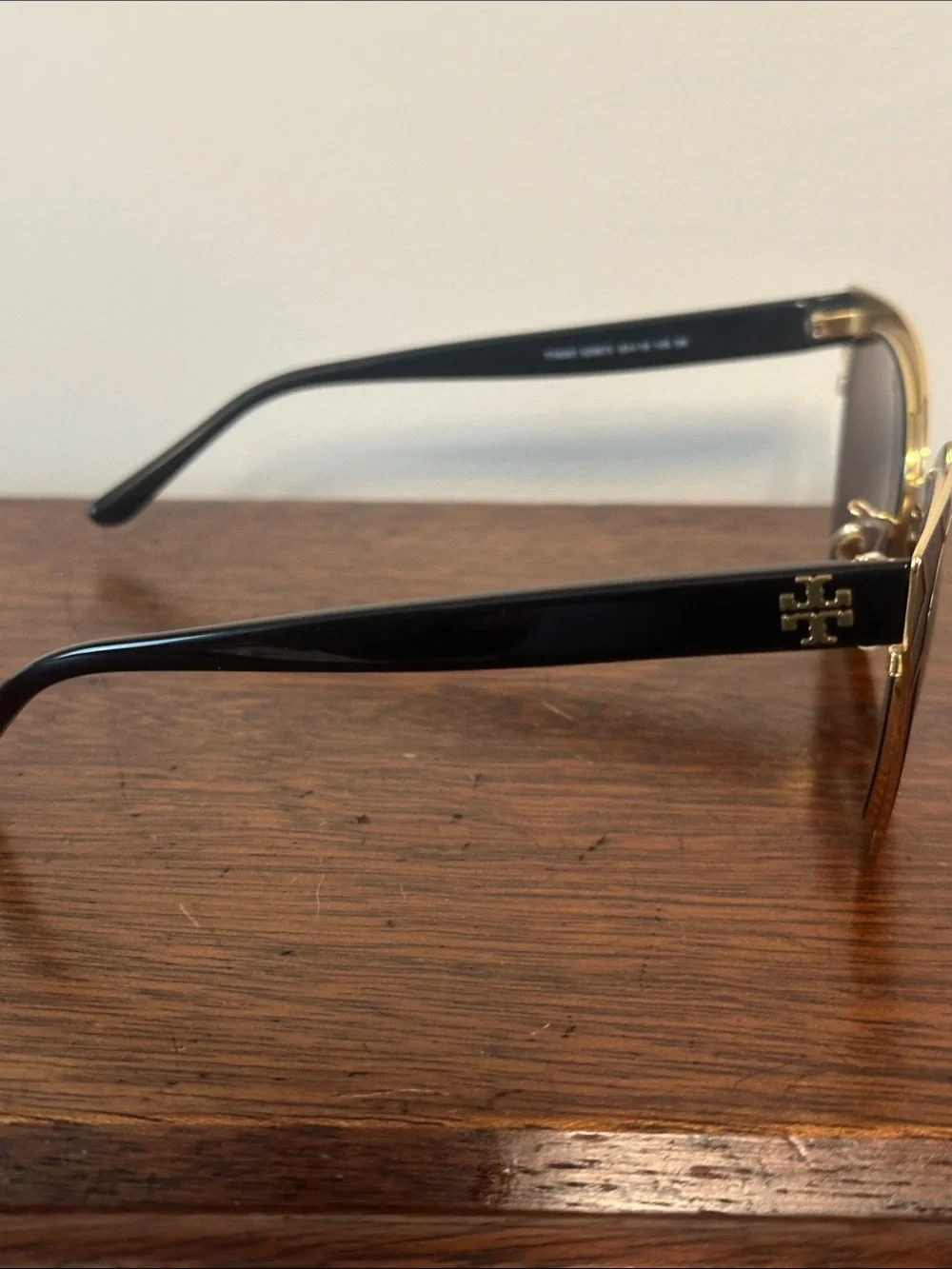 Tory Burch Black and Gold Cat-Eye Women's Sunglasses